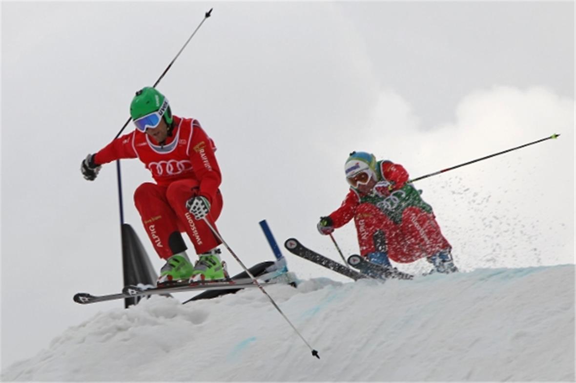 Nathalie Rauber, Jaun, wird zweite im Audi-Skicross-Tourfinale