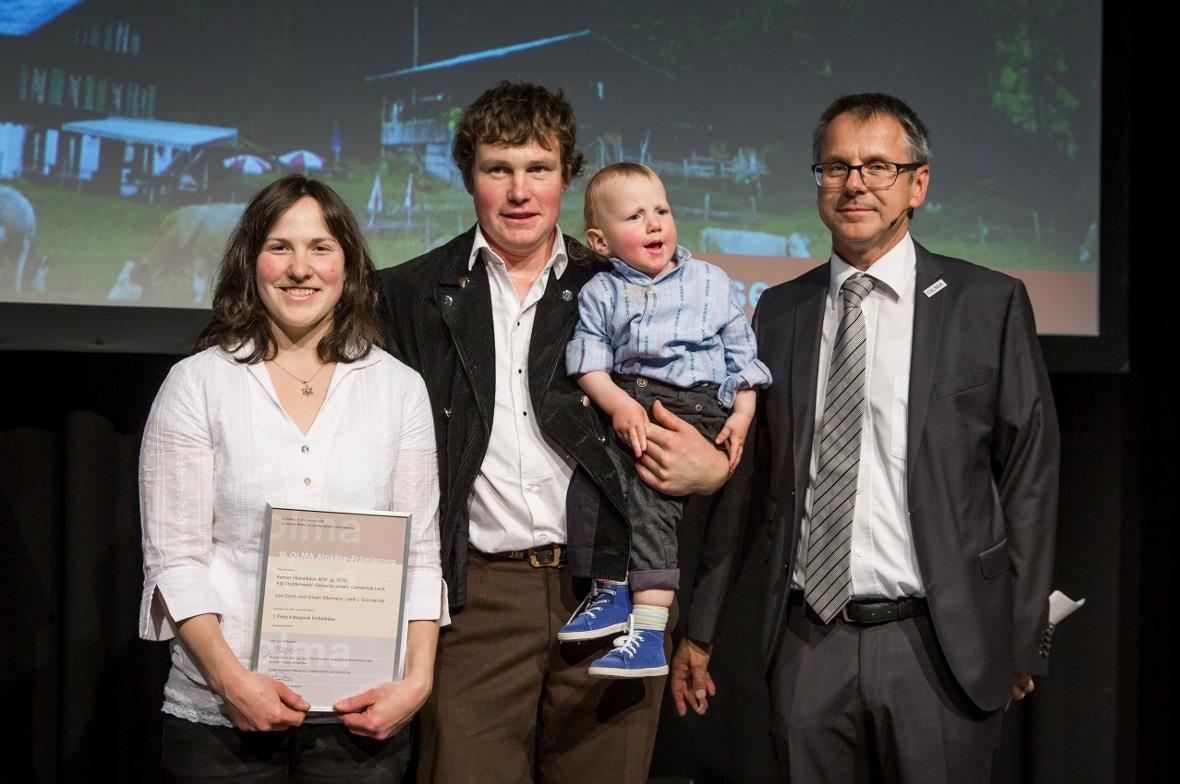 1. Preis der Kategorie Berner Hobelkäse AOP, Jg. 2016: Doris und Silvan Allemann...