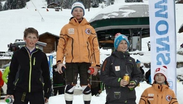 2. Nathanael Lauber, SC Lenk; 1. Dominic Ott, SAK Haslital; 3. Franjo von Allmen, SC Boltigen; 4.Kevin Oester, SC Adelboden.