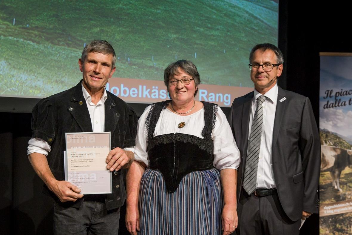 2. Preis in der Kategorie Berner Hobelkäse AOP, Jg. 2016:  Niklaus und Theres Ge...