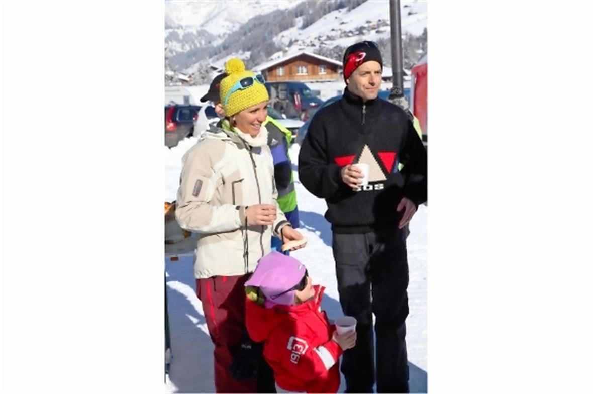 A Kruker mit Familie am Schlittenhunderennen 2013.