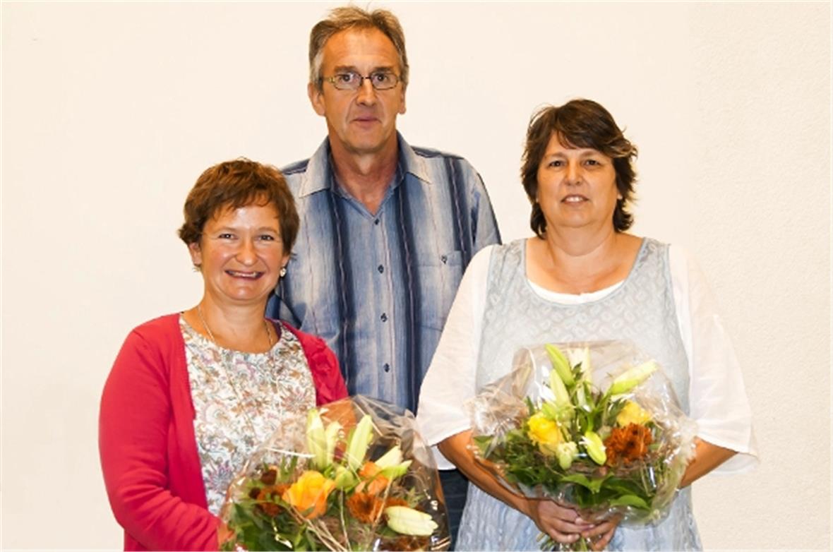 Ab 2015 nicht mehr im Gemeinderat sind v.l. Gertrud Gobeli, Hans Rudolf Karlen und Johanna Ginggen.