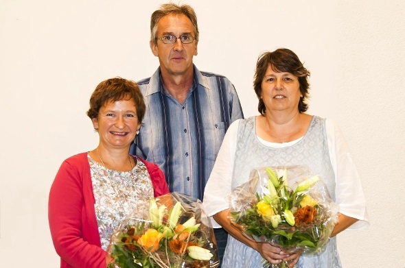 Ab 2015 nicht mehr im Gemeinderat sind v.l. Gertrud Gobeli, Hans Rudolf Karlen und Johanna Ginggen.