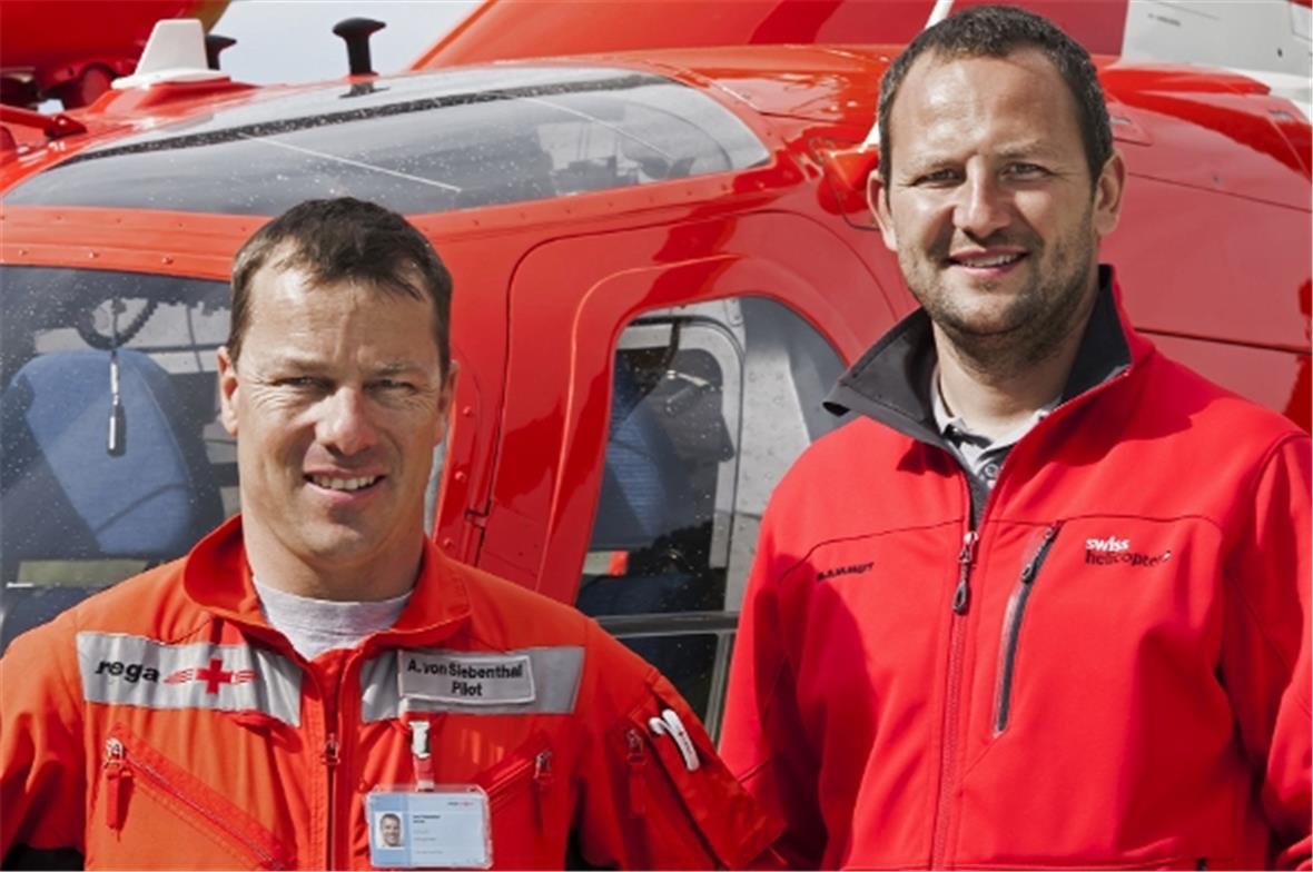 Adrian von Siebenthal, Basisleiter Rega (links) und Patrick Ägerter, Basisleiter...