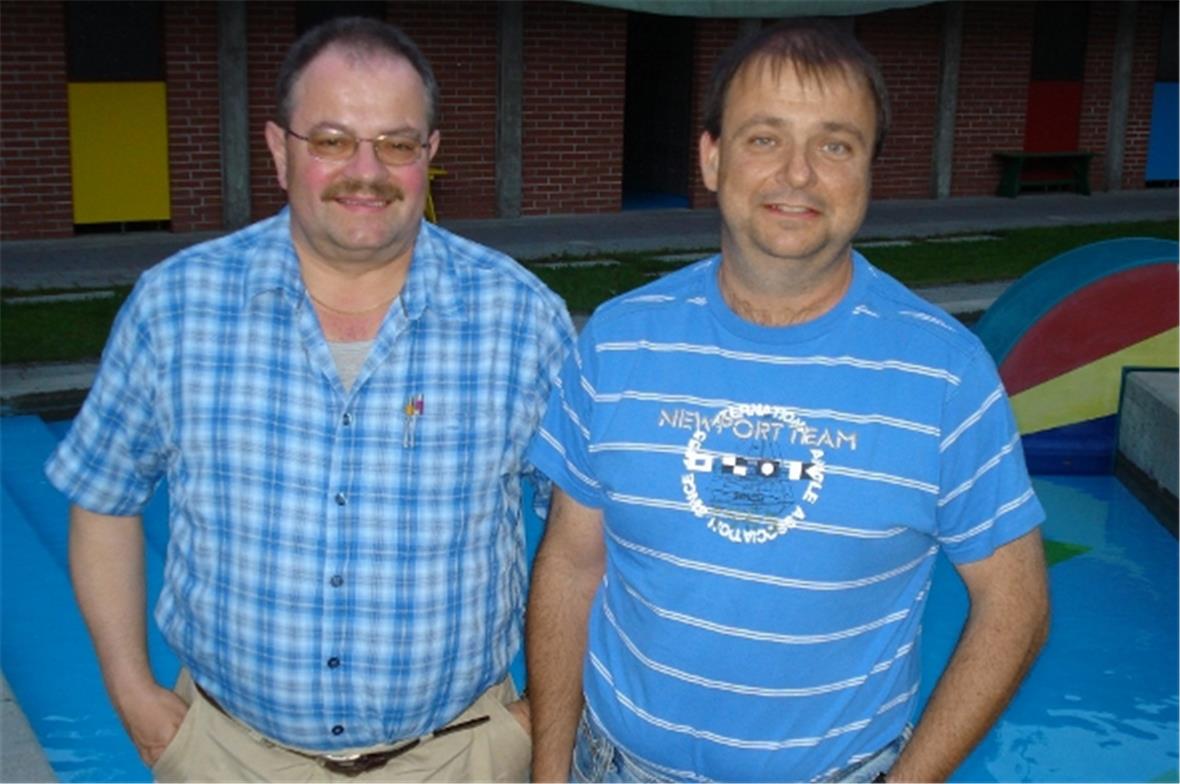 Alfred Klossner, der Präsident der Schwimmbadgenossenschaft Zweisimmen und der neu gewählte Vizepräsident Dres von Weissenfluh wollen sich weiter für den Betrieb des Freibads einsetzen.