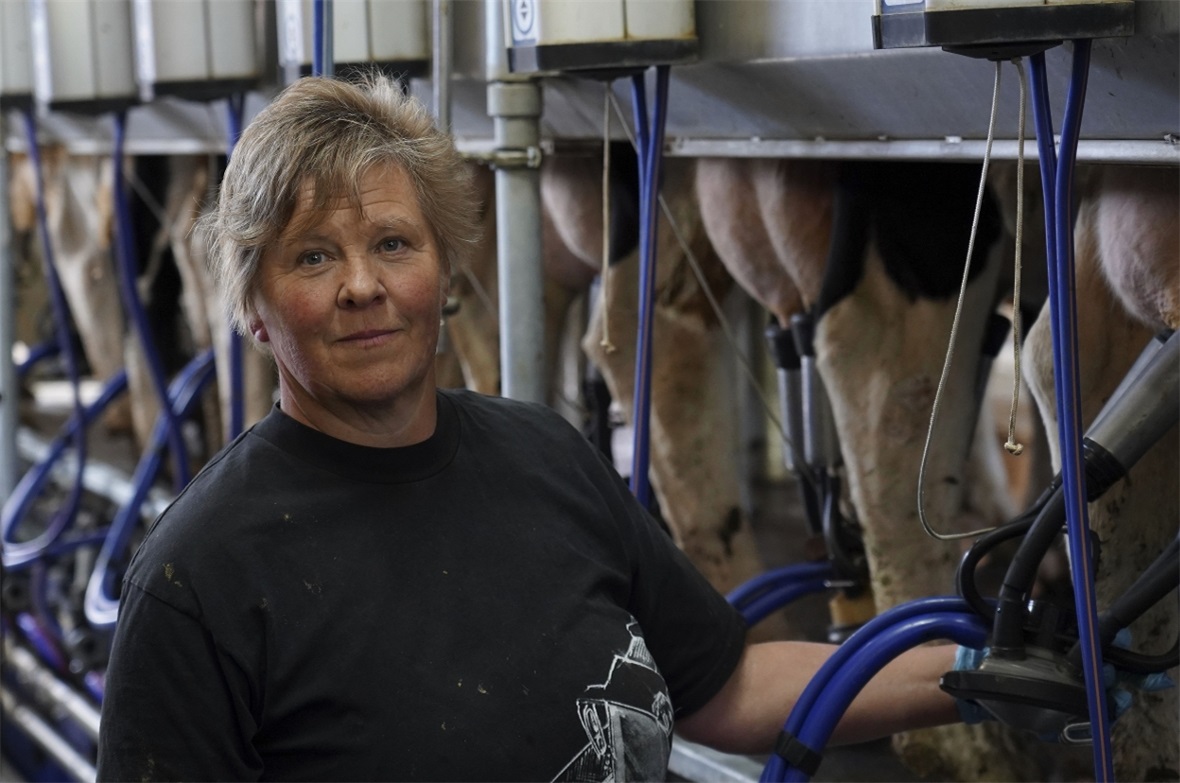 Alles im Griff am Melkstand: Ruth Walker.