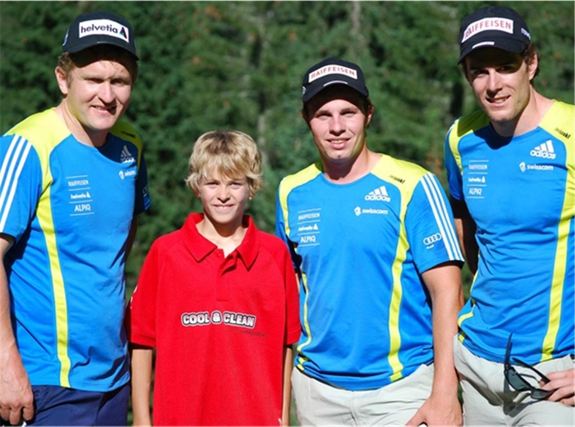 Ambrosi Hoffmann, Elio vom Grünigen, Beat Feuz und Christian Spescha.