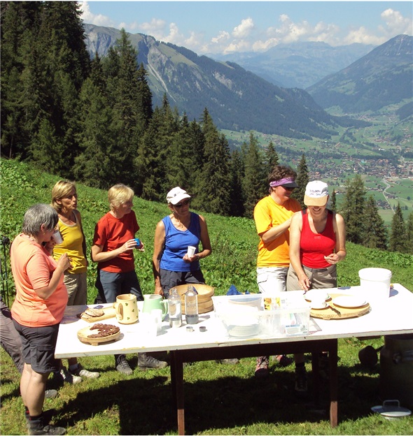 Apéro mit Blick auf die Lenk.