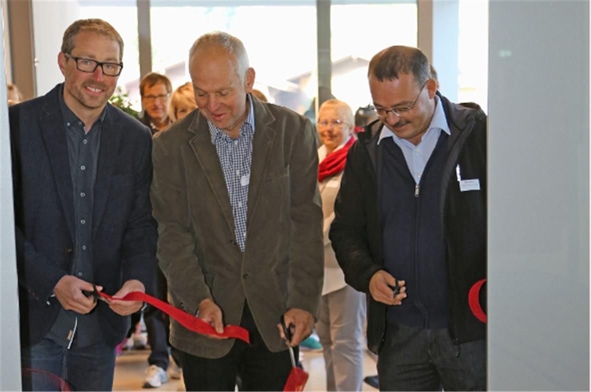 Architekt Beat Kuhnen, Grossrat und Gemeindepräsident Christian von Känel und Ba...