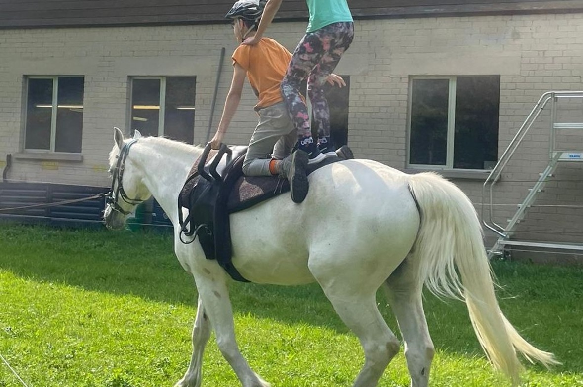 Auch Voltigieren wurde angeboten.