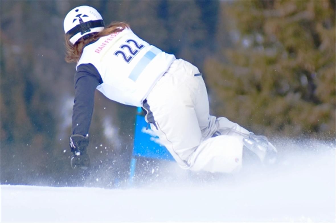 Auch die Snowboarder kämpfen um jede Sekunde.