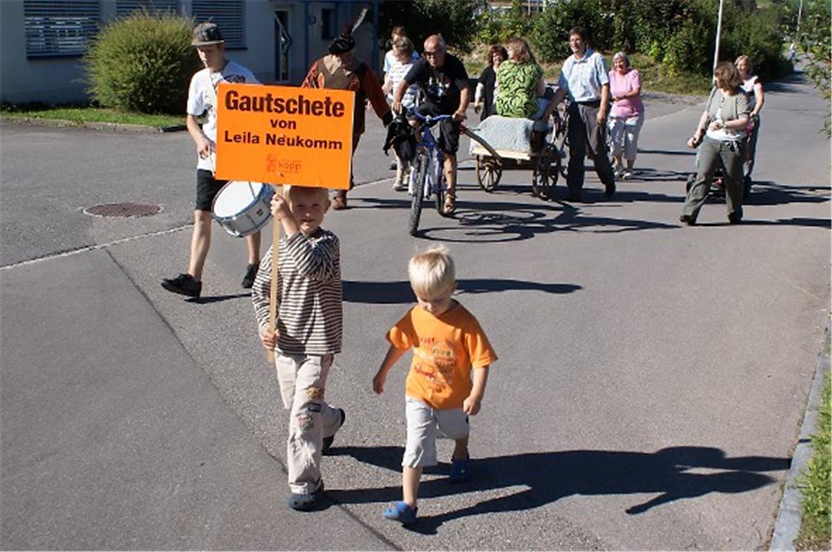 Auf dem Weg zum Brunnen.