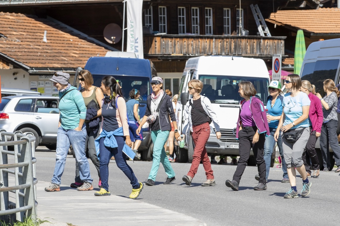Auf dem Weg zum Landeplatz.