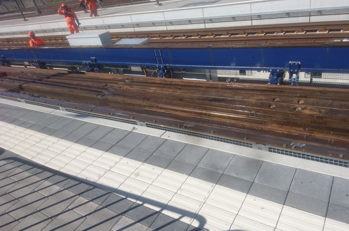 Auf den ersten Blick ein Wirrwarr an Geleisen: Herzstück der neuen Umspuranlage ...