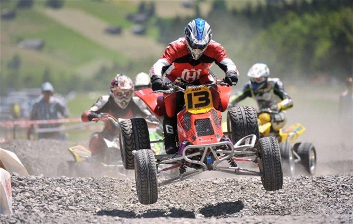 Auf vier Rädern Richtung Podestplatz: Beat Zeller (Boltigen) mit seinem Quad auf dem Weg zu Rang 3!