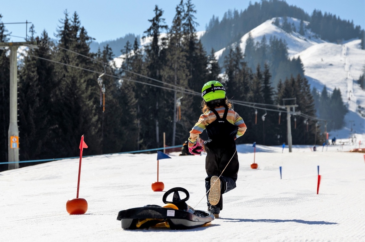 Auf zum Bobrennen nach oben.