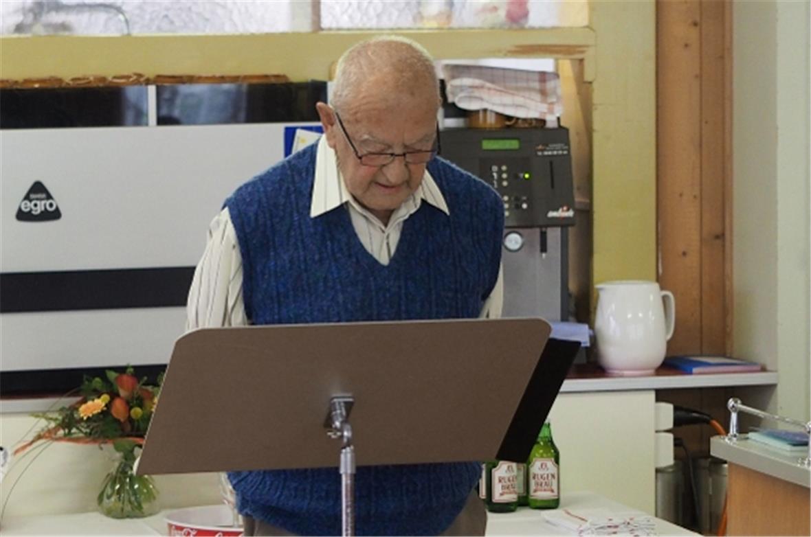 August Werren, Stammmitglied erzählte Anekdoten aus seiner Zeit als Gerant.