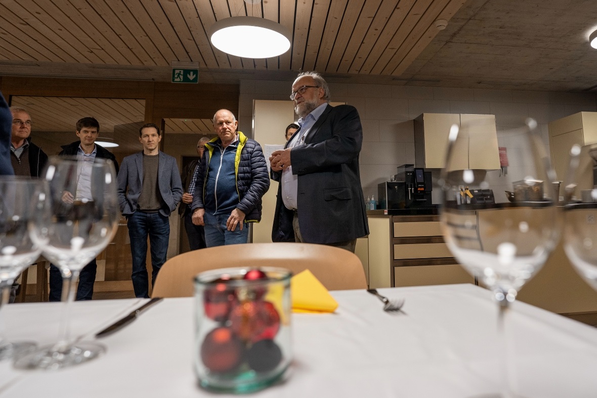 Ausklang der Eröffnung im Speisesaal.