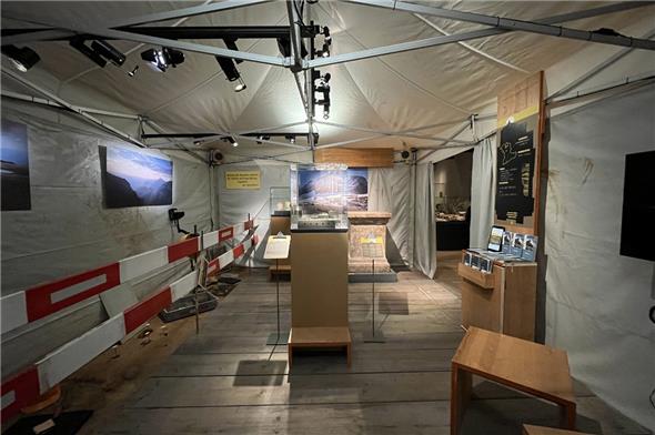 Ausstellungsraum der Funde im Bernischen Historischen Museum.