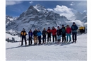 BOSV-Skitag F1 Gruppe Urs Räber vor dem Wetterhorn.
