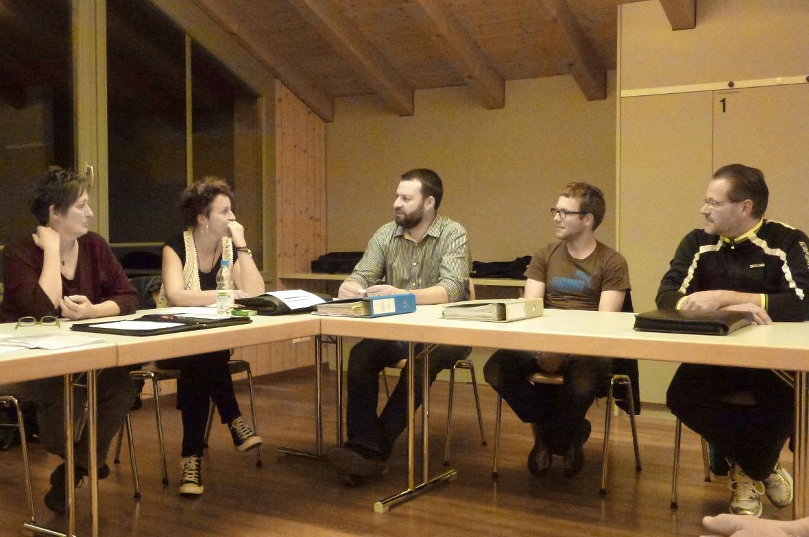 Bäuertvorstand an seiner letzten Versammlung: (V.l.n.r.) Franziska Kunz, Jolanda...