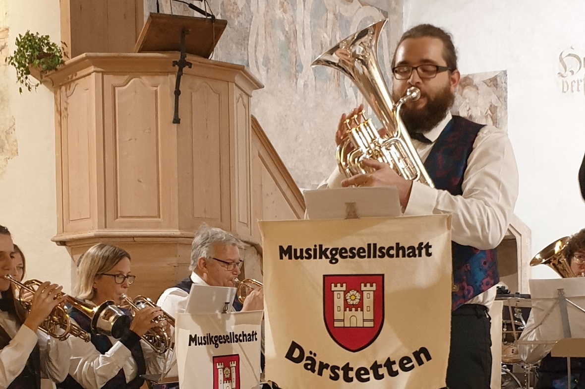 Baritonsolist Simon Leber von der Musikgesellschaft Därstetten.