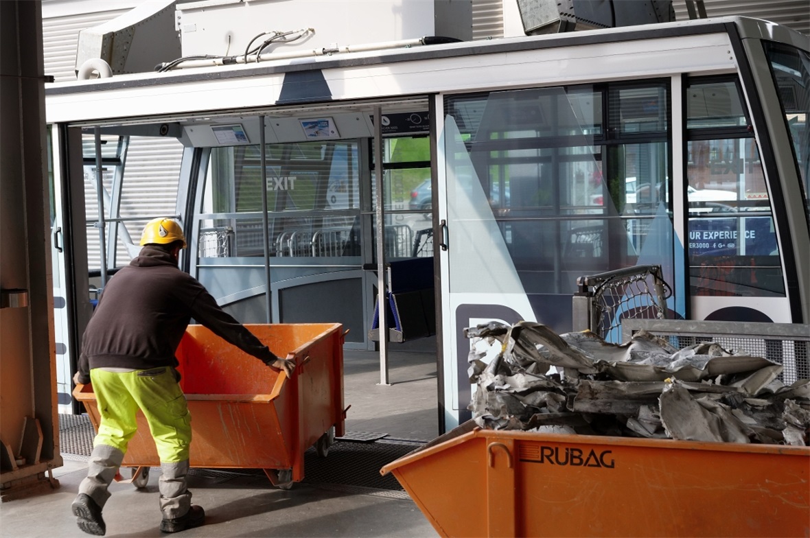 Baustelle Restaurant Botta auf dem Glacier 3000.