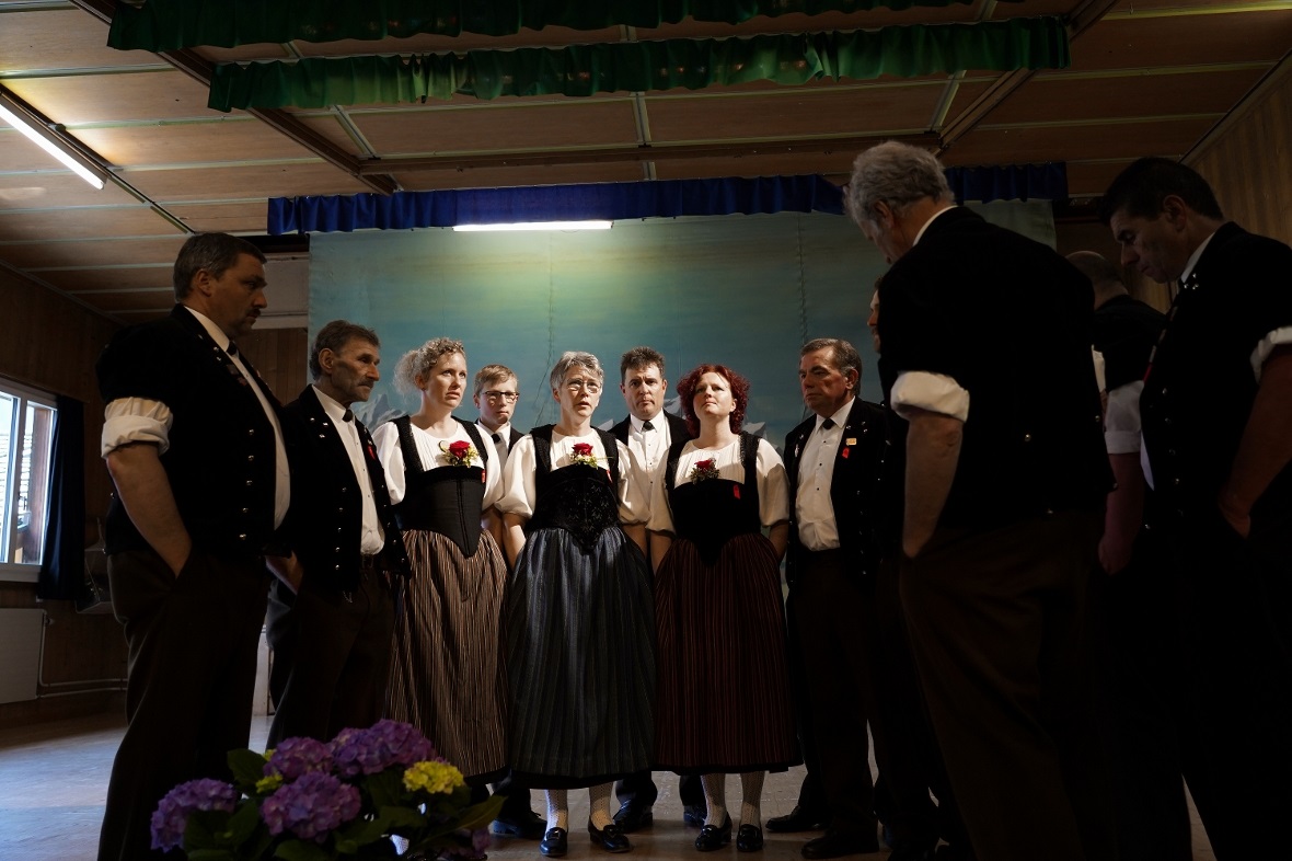 Beendeten das Konzert: Die Mitglieder des Jodlerklubs Alti Kamerade Därstetten.