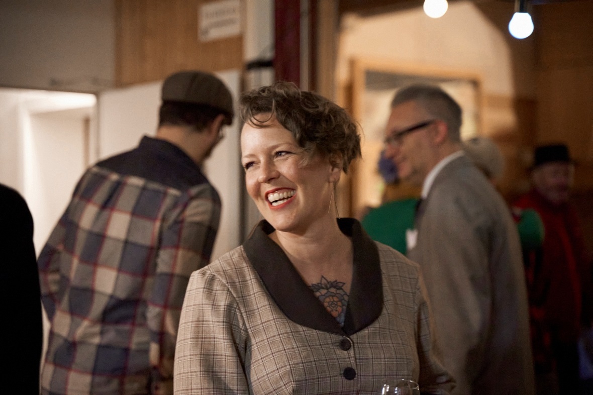 Bestens gelaunt vor dem Konzert: Nadja, die neue Frontfrau von Rumble Jim.