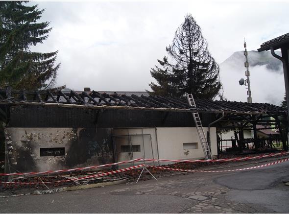 Altes Feuerwehrmagazin abgebrannt