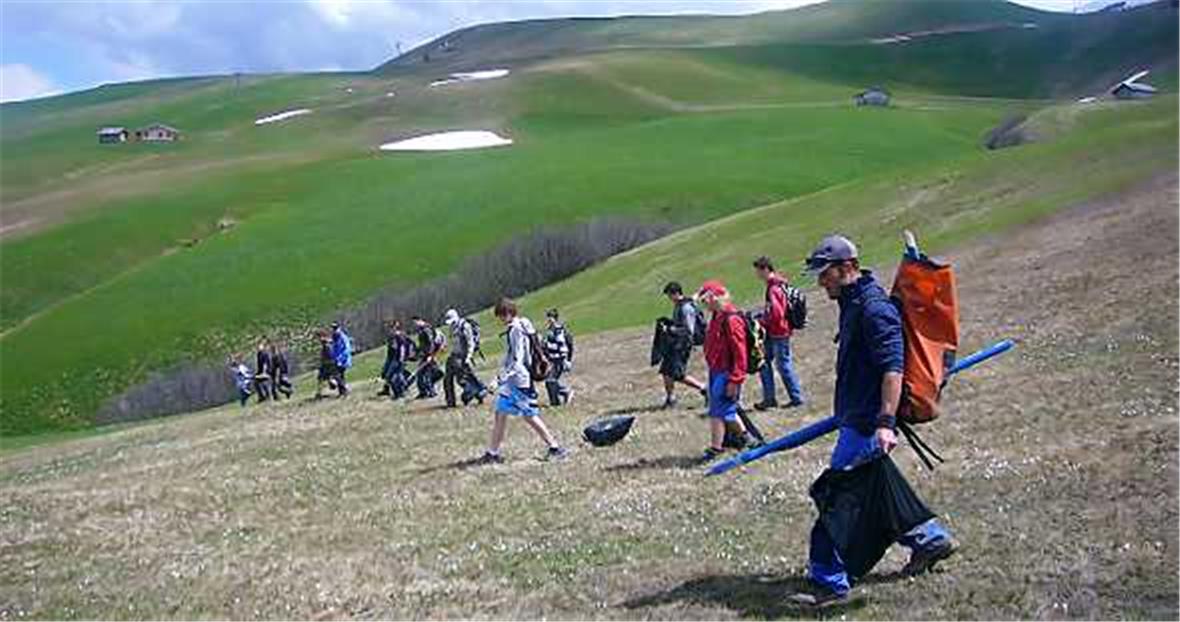 Schüler der Volksschule sorgten für saubere Pisten 