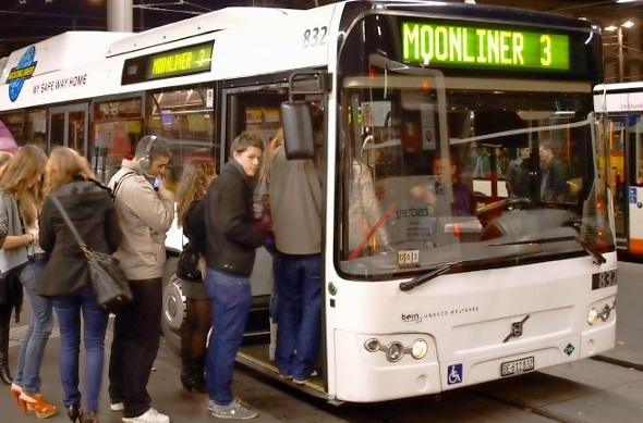 Im MOONLINER von Thun nachHause