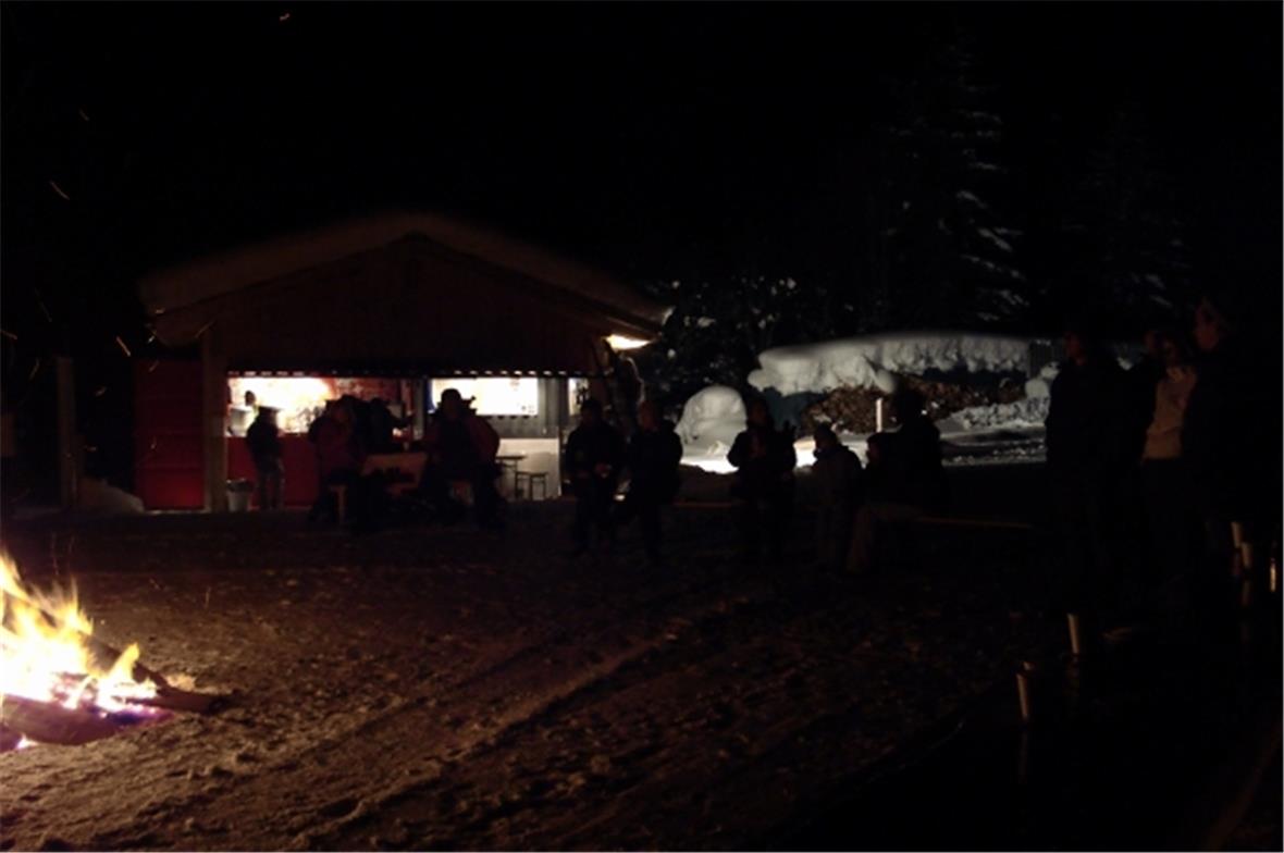 Winterfeuer hat Anklang gefunden 