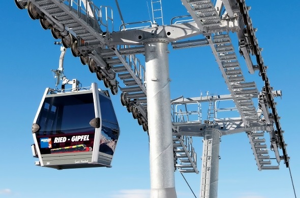 Mit neuer Zehner-Gondel insSkigebietMetsch-Hahnenmoos