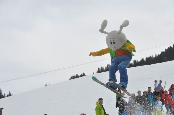 Snowlis Luftsprünge in den Frühling