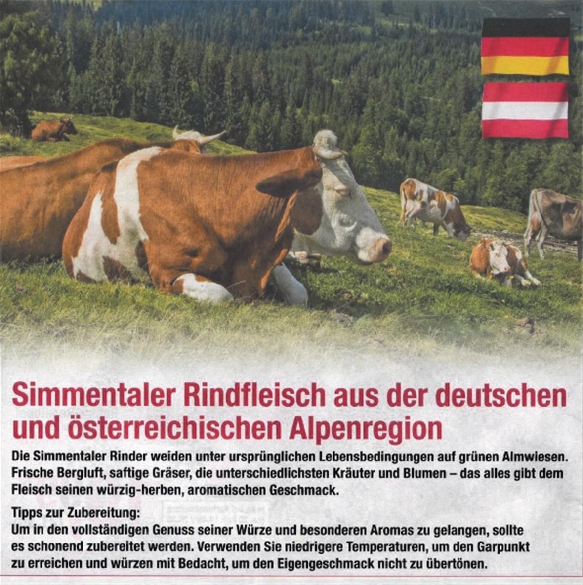 Simmentaler Rinder aus Deutschland und Österreich 