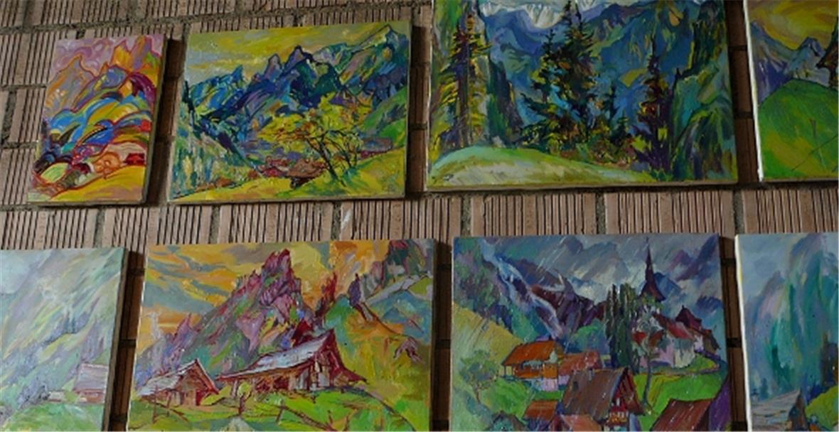 Ukrainische Künstler arbeiten in Oberwil im Simmental 