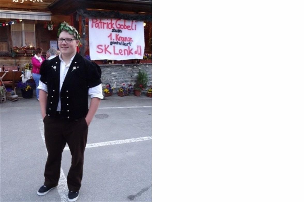 Patrick Gobeli und sein erster Kranz 
