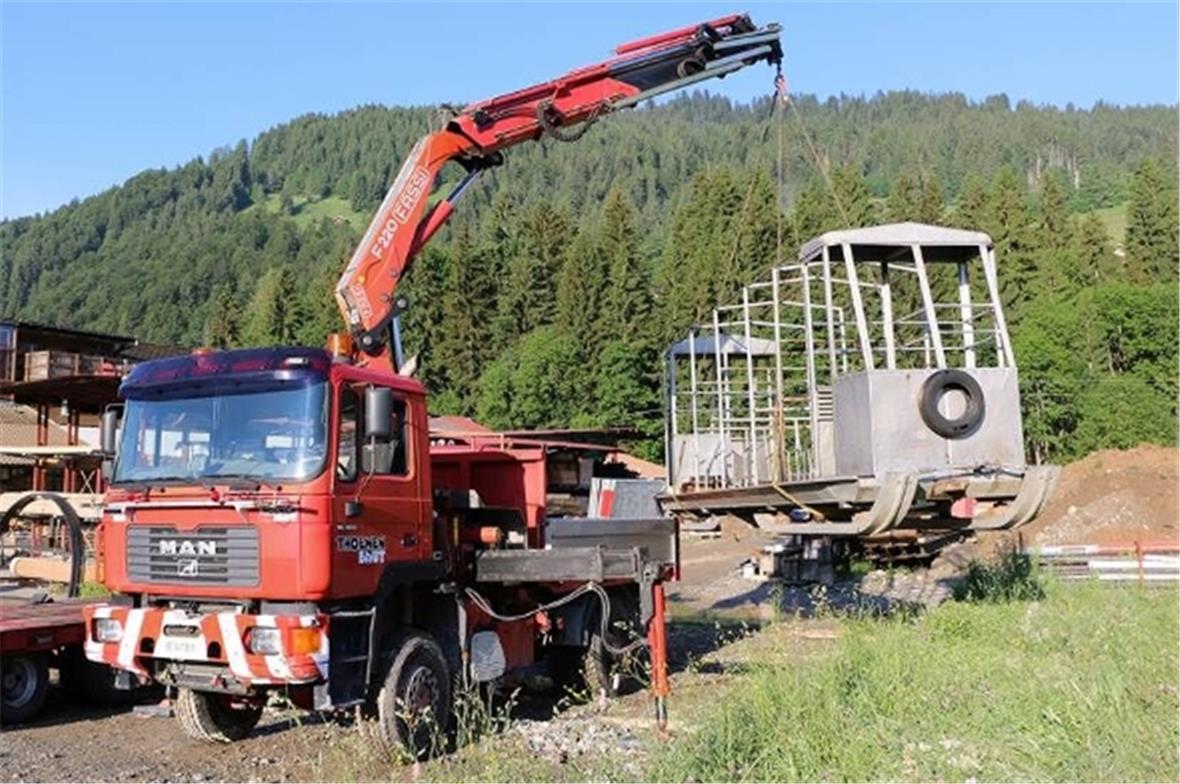 Funi ins Verkehrshaus Luzern überführt 