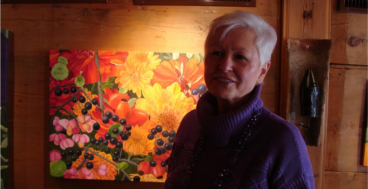 Bilder in Acryl und Oel von Marguerite Hofer 