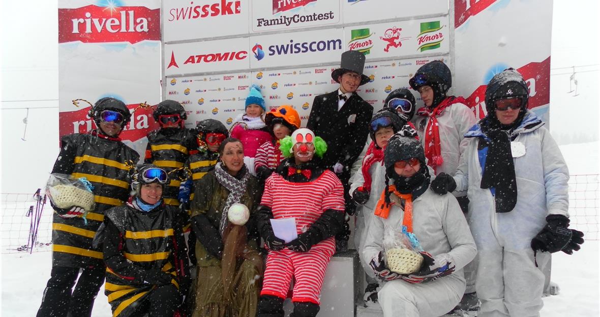 Familie Allemann gewinnt beim Rivella Family Contest an der Lenk Familie Allemann gewinnt beim Rivella Family Contest an der Lenk