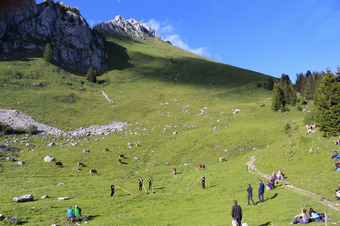 Das «Kühreihen»-Konzert der «Alphorn Experience» 