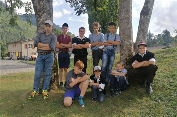 Boltiger Jung-Schwinger: Oliver Beetschen, Fabio Karen, Alexander Schwarz, Sven Gobeli, Fabio Dänzer, Ben Eschler, Lui Schär, Nico Gerber und Fabio Röthlisberger.