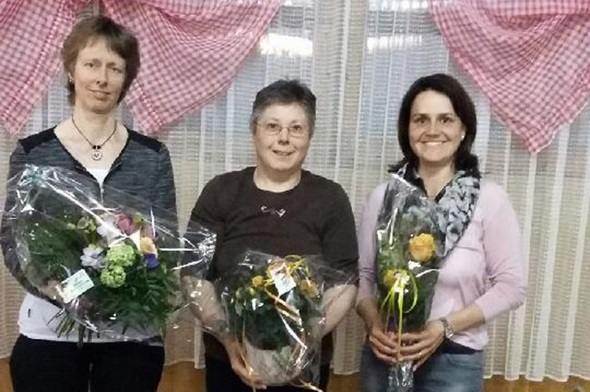 Brigitte Siegenthaler, Präsidentin Ruth Nobs und Brigitte Locher