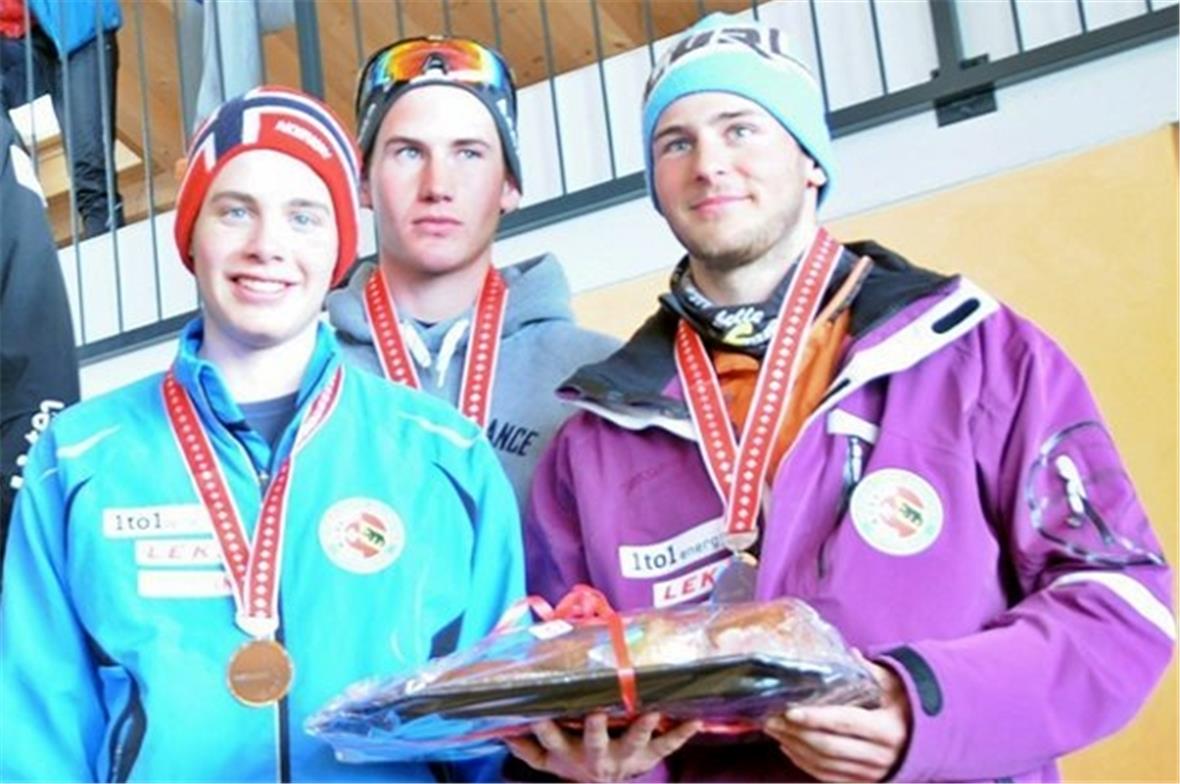 Bronzestaffel der Junioren an der SM Karl Meinen, Lukas Kurt, Simon Hammer.