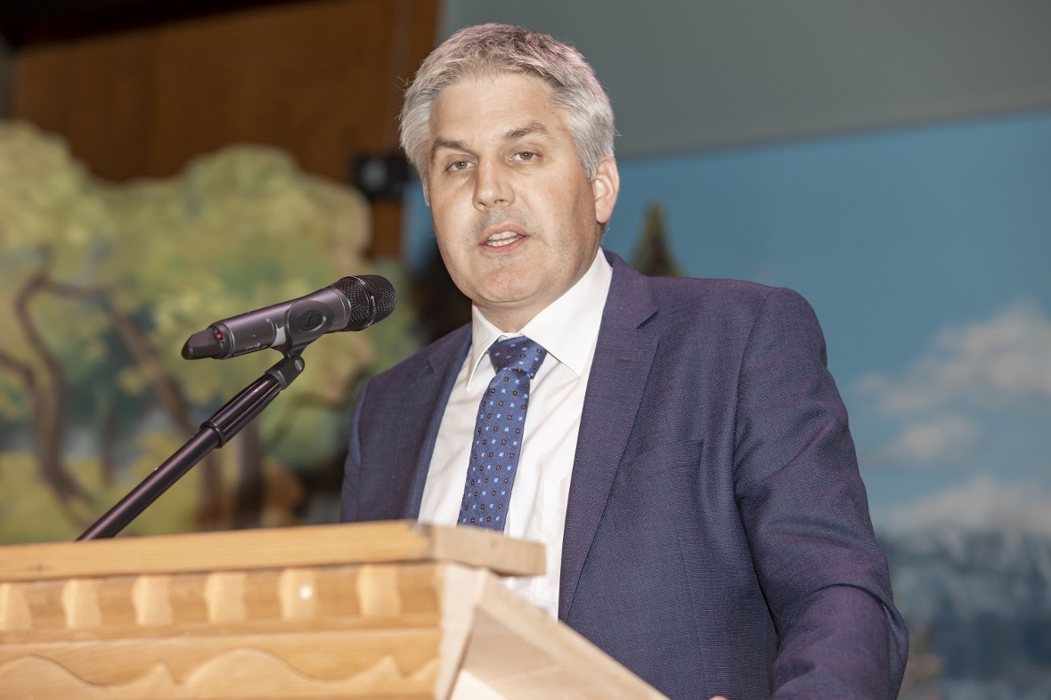 Christian Hofer, Leiter Amt für Landwirtschaft und Natur, hielt im Vorfeld eine ...