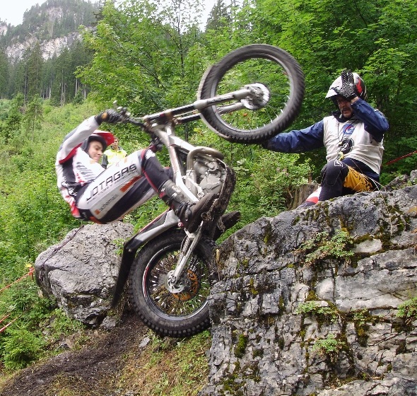 Christian Teuscher, Boltigen mit Betreuer und Vater Hans Teuscher.