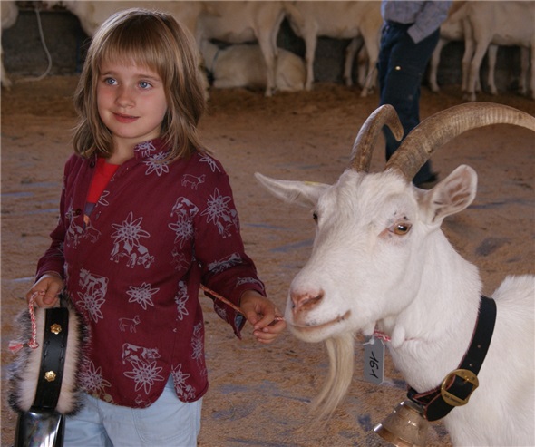 Christine Wüthrich mit der Miss Amtsschau Obersimmental-Saanenland.