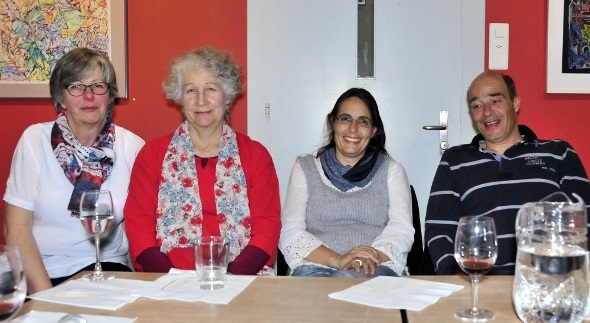 Claire Haltner mit Annelies Brügger, Annik Flühmann und Beat Fuhrer (von links nach rechts).