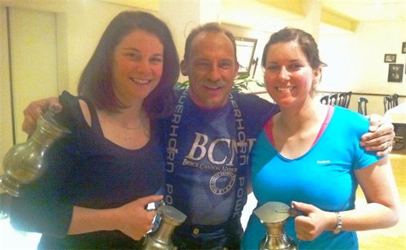 Clubmeister 2012: Stephanie Bühler, Hase Schmid und Evelyn Kronegg.